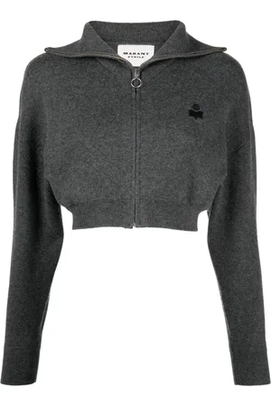 Marant Etoile Oxane zip-up cropped cardigan