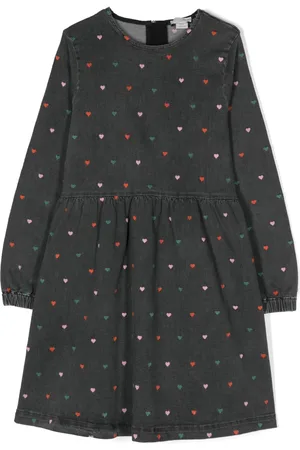 Stella McCartney Embroidered heart-motif denim dress