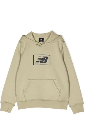 New Balance Logo-print pouch-pocket hoodie