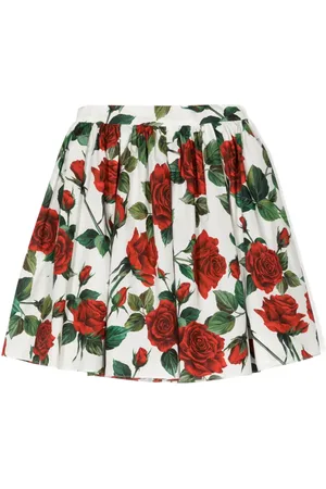 Dolce & Gabbana Floral-print pleated skirt