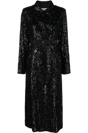 Self-Portrait Sequined embellishment coat