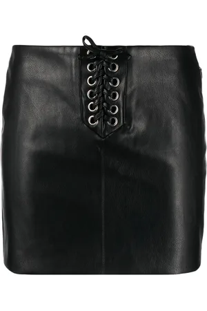 ROTATE Textured lace-up miniskirt