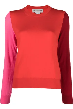 Comme des Garçons Colour-block fine-knit jumper