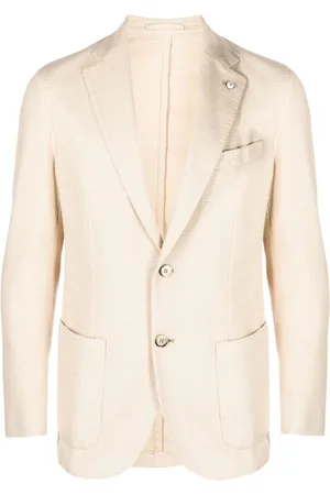LUIGI BIANCHI MANTOVA Notched-lapels wool blend blazer