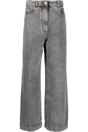 Etro Pegaso-embroidered wide-leg jeans