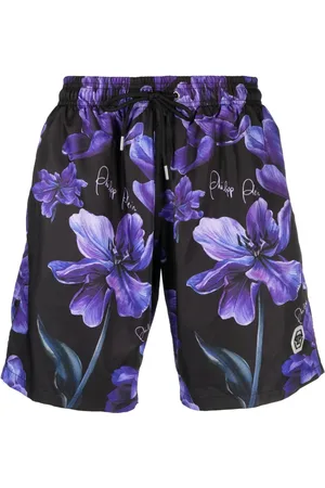 Philipp Plein Floral-print swim shorts