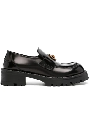 VERSACE Alia 50mm patent-leather loafers