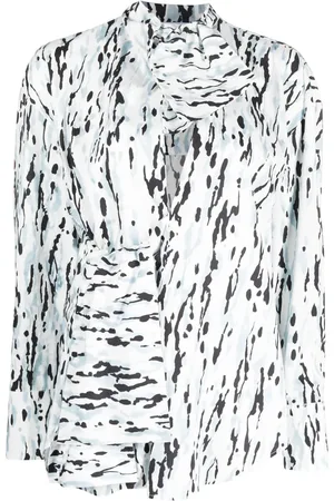 Msgm Graphic-print cotton blouse