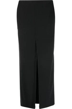 Serafini Front-slit A-line maxi skirt