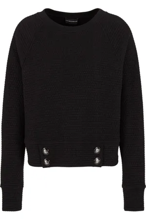 Emporio Armani Honeycomb-motif quilted sweatshirt