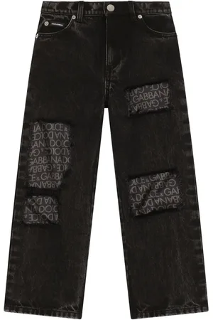 Dolce & Gabbana Logo-print patchwork jeans