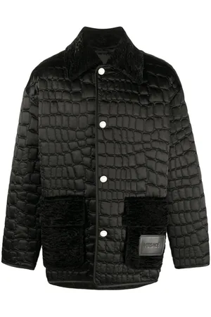 VERSACE Logo-patch coat