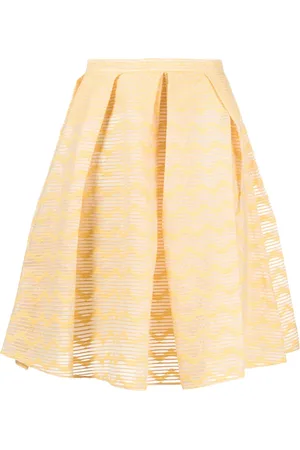 GEMY MAALOUF Semi-sheer pleated miniskirt