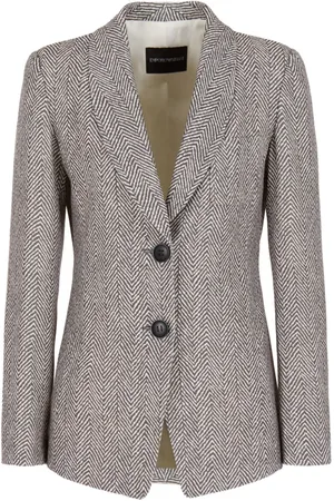 Emporio Armani Herringbone single-breasted blazer