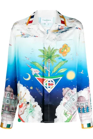 Casablanca Le Dimension illustration style-print shirt