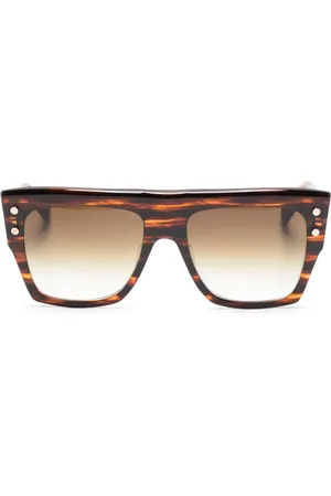 Balmain Square-frame tortoiseshell sunglasses