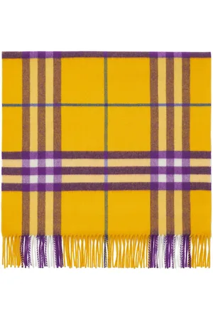 Burberry Check-pattern cashmere scarf