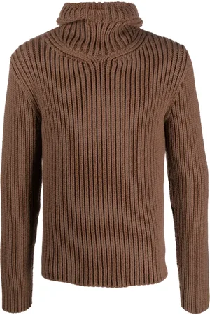 Lanvin Ribbed-knit hooded jumper