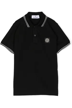 Stone Island Logo-patch piqué polo shirt