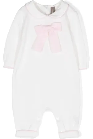 LITTLE BEAR Bow-detail knitted romper