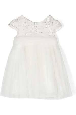 Lapin House Bow-detail tulle flared dress