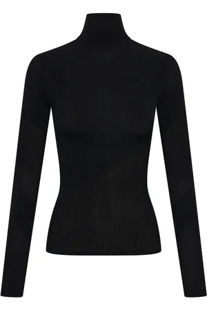 DION LEE Helix mesh-detail knitted top