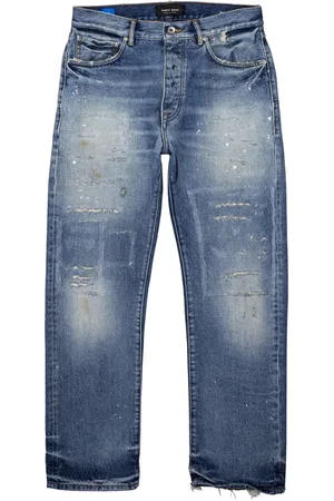 Purple Brand Distressed straight-leg jeans
