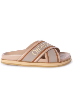 OFF-WHITE Criss-cross leather slides