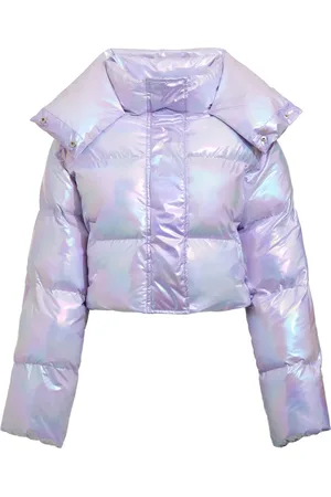 Unreal Fur Fractals holographic-effect padded jacket