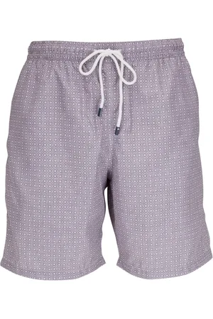 FEDELI Geometric-print swim shorts