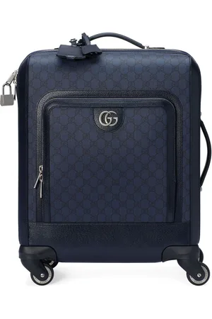 Gucci Savoy small duffle bag in beige and blue GG Supreme