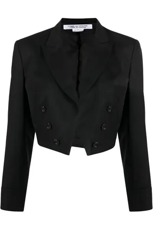 Comme des Garçons Double-breasted cropped wool blazer