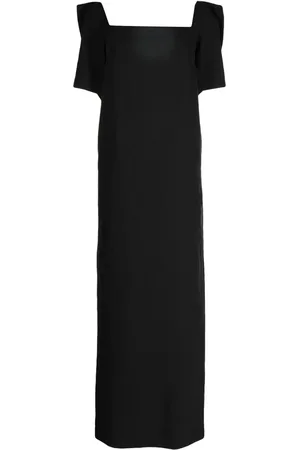 pushBUTTON Bow-detailing square-neck dress