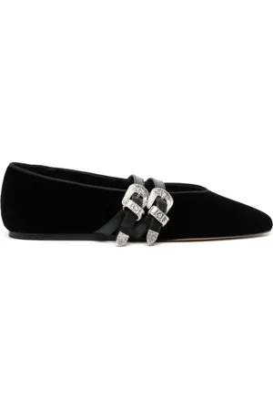 Le Monde Beryl Claudia belted velvet slippers