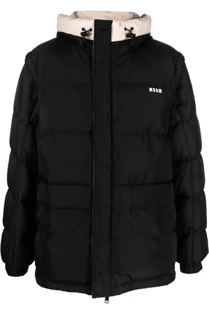 Msgm Logo-embroidered padded jacket