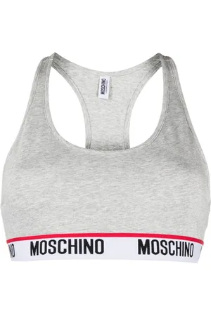 Moschino Logo-tape sports bra