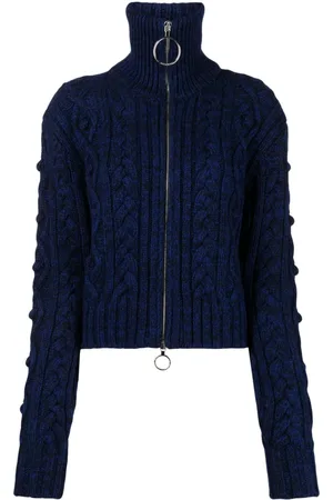 Paco rabanne Zipped wool cardigan