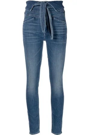 Mother The Triple Stack tie-waist skinny jeans