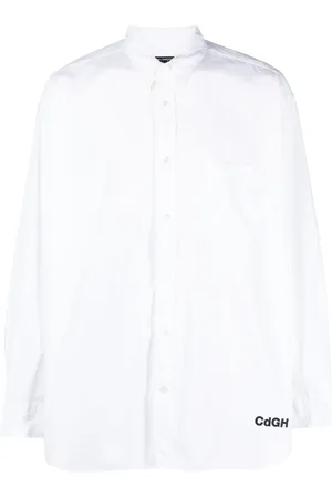Comme des Garçons Logo-patch cotton shirt