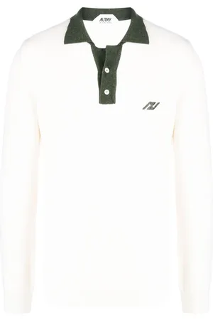 Autry Two-tone long-sleeved polo shirt