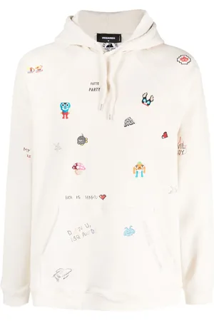 Dsquared2 Motif-embellished stretch-cotton hoodie