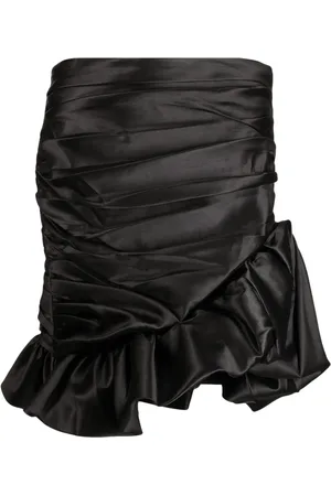 Edward Achour Paris Ruffled satin skirt
