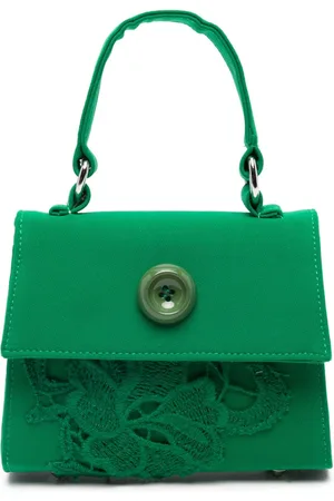 Mimisol Guipure-lace panelled hand bag
