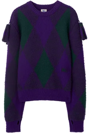 Burberry Diamond-pattern wool jumper