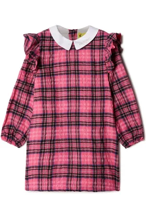 OFF-WHITE Bookish checked cotton minidress