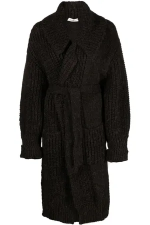 There Was One Patchwork-effect tie-waist cardi-coat
