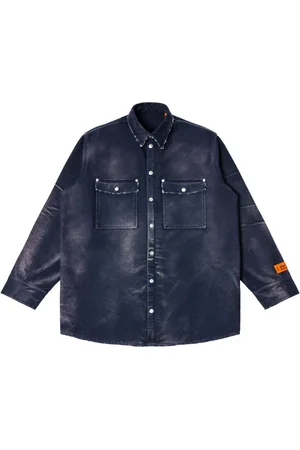 Heron Preston Distressed-effect denim shirt