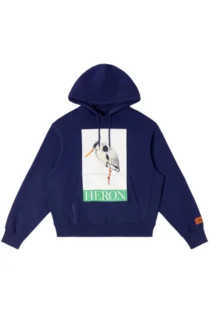 Heron Preston Illustration-print logo-patch hoodie