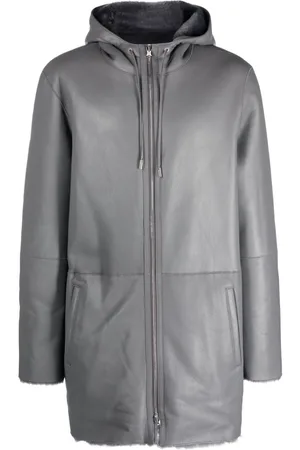 DESA Hooded leather jacket