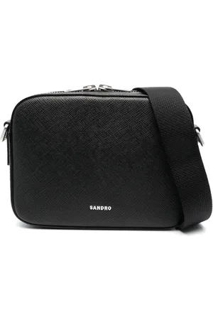 Sandro Mini logo-print messenger bag